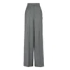 Fendi Wide Leg Wool Pants In Grey