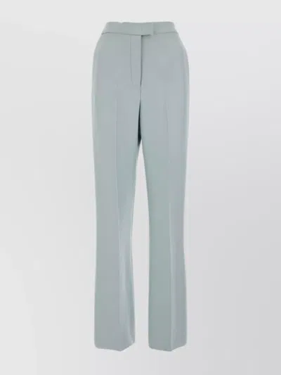 Fendi High-waisted Wool Blend Pant In Blue