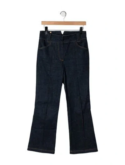 Pre-owned Fendi High-rise Flared Jeans In Black