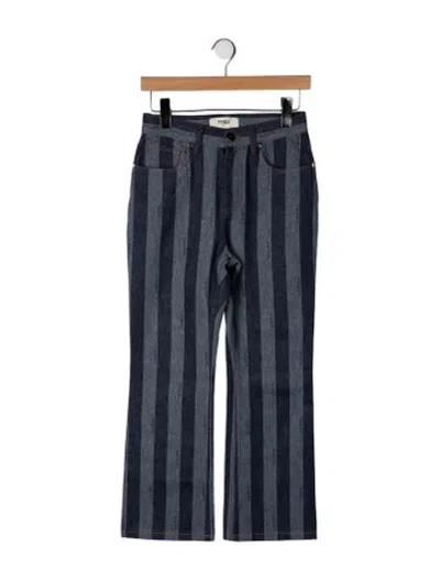 Pre-owned Fendi High-rise Flared Jeans In Multicolor