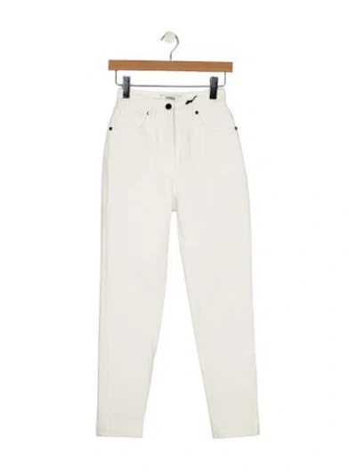 Pre-owned Fendi High-rise Skinny Leg Jeans In White
