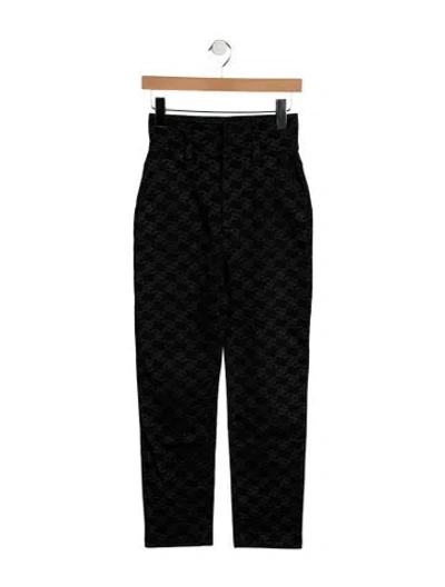Pre-owned Fendi High-rise Straight Leg Jeans In Black