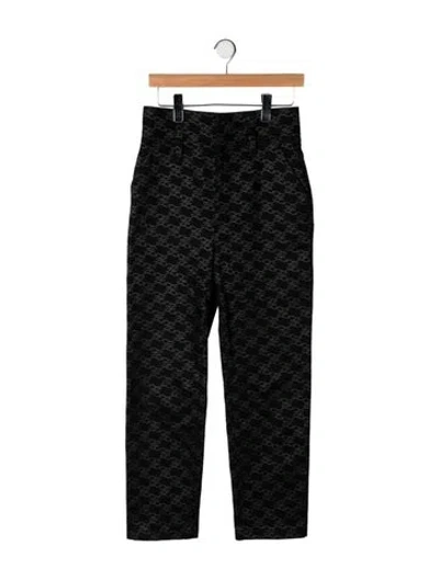 Pre-owned Fendi High-rise Straight Leg Jeans In Black