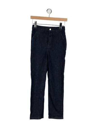 Pre-owned Fendi High-rise Straight Leg Jeans In Blue