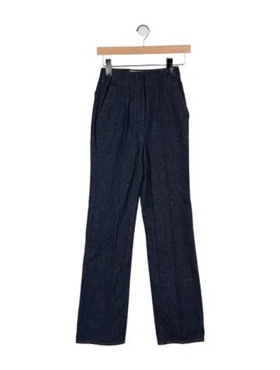 Pre-owned Fendi High-rise Straight Leg Jeans In Blue