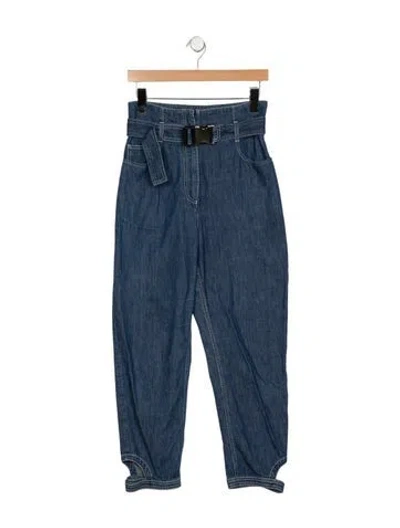 Pre-owned Fendi High-rise Straight Leg Jeans In Blue
