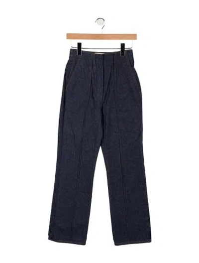 Pre-owned Fendi High-rise Straight Leg Jeans In Blue