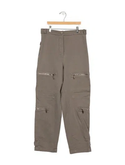 Pre-owned Fendi High-rise Straight Leg Jeans In Gray