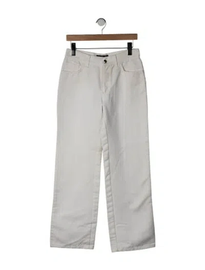 Pre-owned Fendi High-rise Straight Leg Jeans In Neutrals