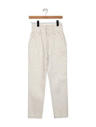 Pre-owned Fendi High-rise Straight Leg Jeans In Neutrals