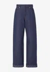 Fendi Long Jeans In Blue