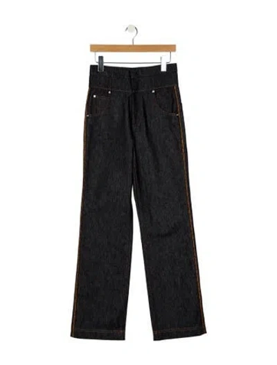 Pre-owned Fendi High-rise Wide Leg Jeans In Blue