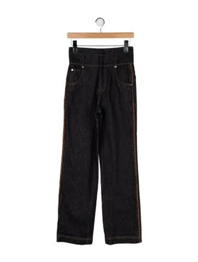 Pre-owned Fendi High-rise Wide Leg Jeans In Blue