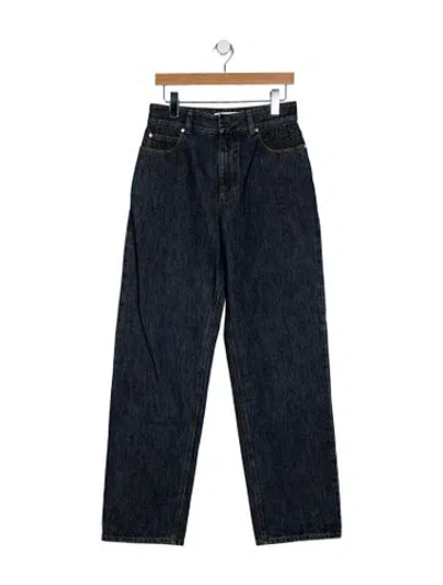 Pre-owned Fendi High-rise Wide Leg Jeans In Blue