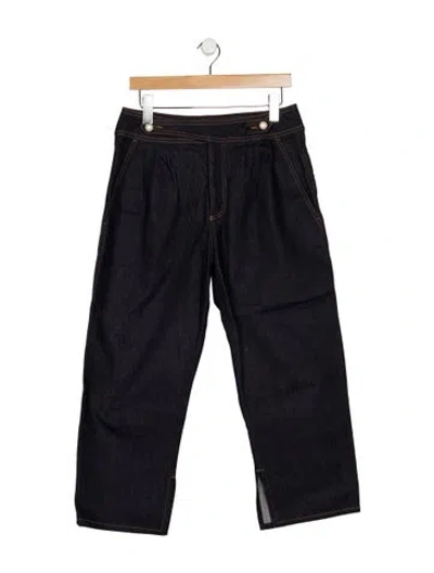 Pre-owned Fendi High-rise Wide Leg Jeans In Blue
