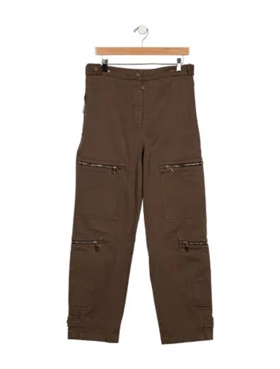 Pre-owned Fendi High-rise Wide Leg Jeans In Brown