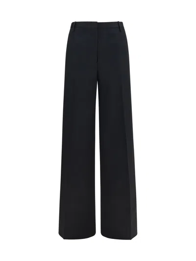 Fendi High-waist Straight-leg Trousers In Black