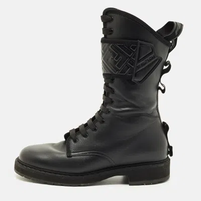 Pre-owned Fendi Hiking Boots Size 37 In Black