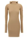 Fendi Slim Fit Wool And Silk Dress Size 40 In Beige