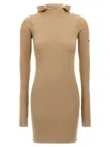 Fendi Hooded Mini Dress In Multicolour