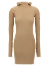 Fendi Wool And Silk Dress In Nude