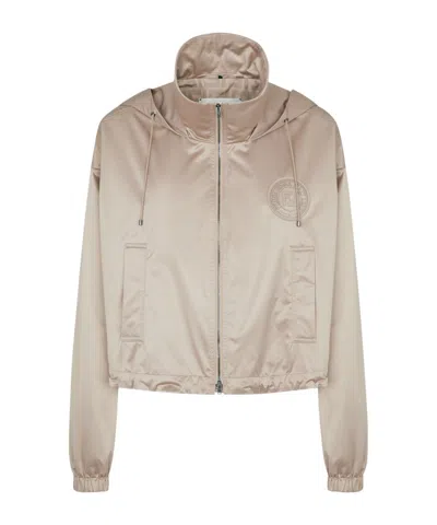 Fendi Hooded Jacket In Nude