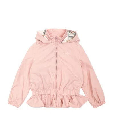 Fendi Hooded Jacket In Pink