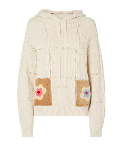 Fendi Hooded Knitwear In White