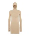Fendi Beige Wool And Silk Dress In Nude