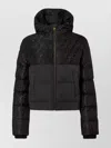 Fendi Women Padded Jacket In Ff Jacquard Technical Fabric In Black