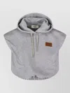 Fendi Hooded Sleeveless Top Drawstring Hem In Multi
