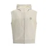 Fendi Felpa In Misto Cotone Stretch Crema Mealngè  Uomo In Neutral