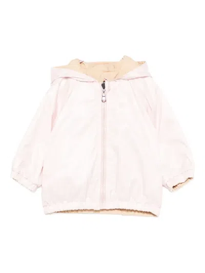 Fendi Babies' Hooded Zip-up Jacket In Pink