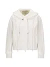 Fendi White Technical Viscose Bomber Jacket In White