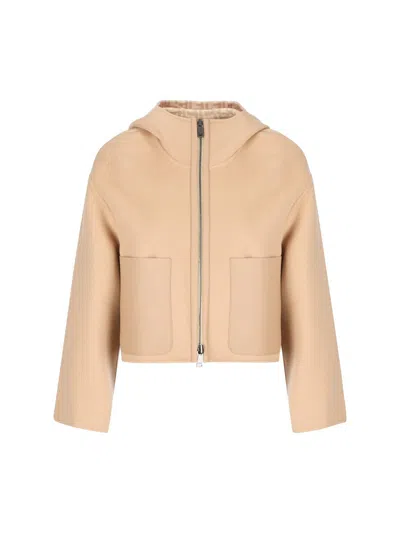 FENDI FENDI HOODED ZIPPED REVERSIBLE JACKET