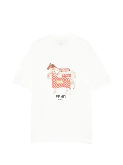 Fendi T-shirt Kids  In White