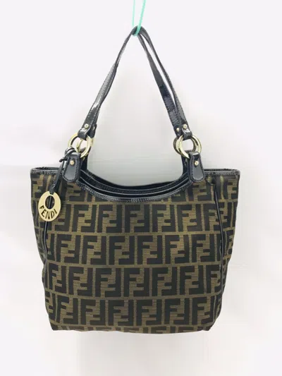 Pre-owned Fendi Hot Itemauthentic  Zucca Ff Shoulderbag