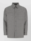 FENDI HOUNDSTOOTH PATTERN REVERSIBLE EMBROIDERED SHIRT