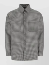 Fendi Giubbotto Houndstooth Reversible Shirt Jacket In Grey