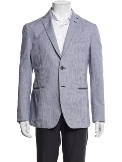Pre-owned Fendi Houndstooth Print Blazer In Blue