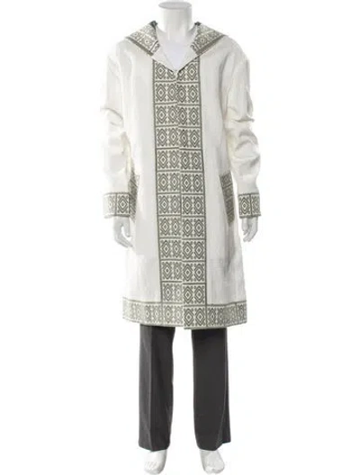 Pre-owned Fendi Houndstooth Print Overcoat In Multi