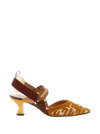 Fendi Hummingbird Mesh Pumps In Multi