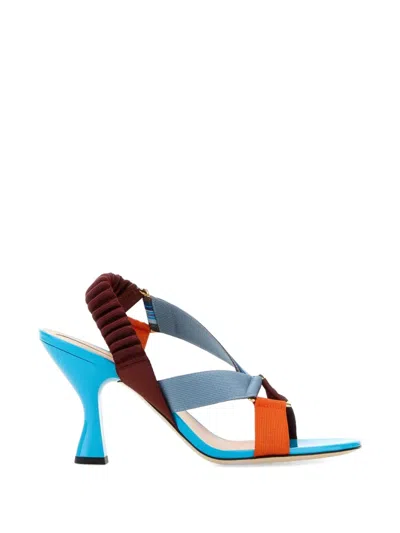 Fendi Multicolor Iconic Colibr Heels In Animal Print