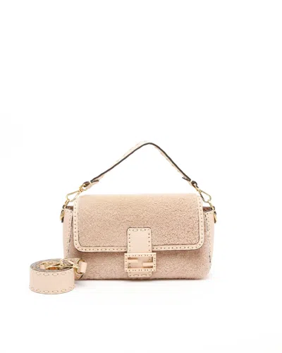 Fendi Iconic Shearling Medium Baguette Bag