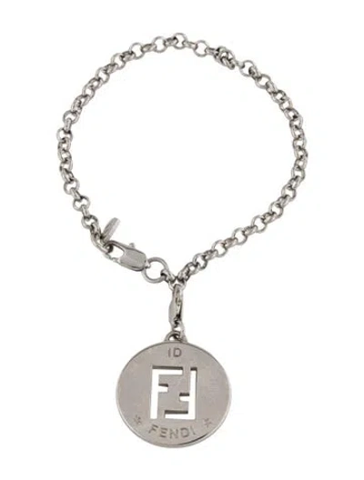 Pre-owned Fendi I.d. Charm Bracelet, 7" In Multicolor