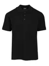 Fendi Ff Piquet Jacquard Polo Shirt In Black