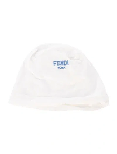 Pre-owned Fendi Infant Boys Baby Cap In White