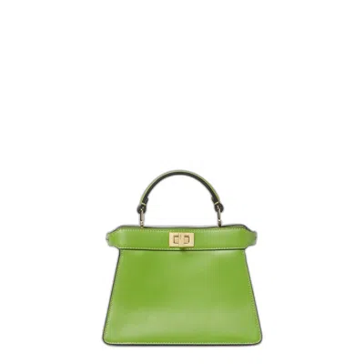 Fendi Iseeu Petite Leather Shouolder Bag In Green