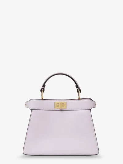Fendi Iseeu Petite Peekaboo Leather Crossbody Bag In Purple