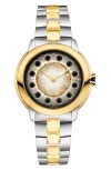 Fendi Ishine Semiprecious Stone Bracelet Watch, 38mm In Two Tone